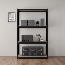 홈던트 하우스 철제 스탠드선반 4단 1200 x 400 x 1950 mm, 블랙
