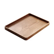 마켓감성 고급 다이닝 우드플레이트 일반사각중형 37 x 26 x 2.7 cm, 1개