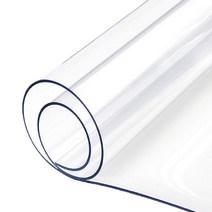예피아 PVC 라운드 테이블매트, 투명, 40cm x 190cm x 2mm