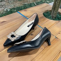 슈즈앤 큐빅 포인트 구두 5cm SN373