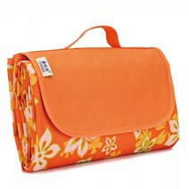 야외 피크닉 갖고다니기 편한 방수 매트, 주황색나비꽃