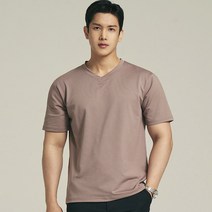 업클라스 남성용 브이넥 반 팔 티셔츠 b085hf