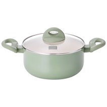 키친플라워 쿠킨 IH인덕션 칼라냄비, 20cm, 그린