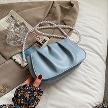 만두 진주 체인 크로스 미니백