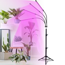 스마토이 스탠드형 LED 식물 성장조명 4구   삼각대 세트, 1세트