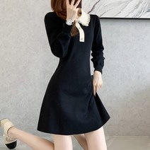 포플러앤씨 스플 니트 원피스