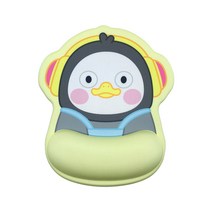 베이비 펭수 손목보호 젤 쿠션 마우스패드, YELLOW, 1개