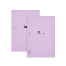 안테나샵 BETTER TOGETHER 라인노트 A5, Lavender purple, 2개