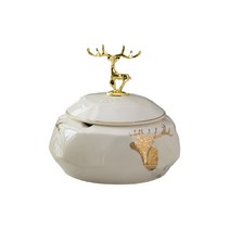 기하학 사슴뿔 재떨이 YT_RA705, 베이지, 1개