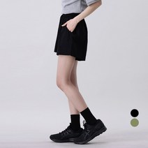 어썸어라운드 여성용 린넨 밴딩 숏 팬츠