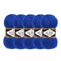 yarna 알리제 라나골드 클래식 뜨개실, 141 클린블루, 5개
