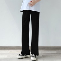 캐주얼 일자 슬랙스 핏 실크형 고무줄 임산부 바지