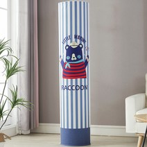 마켓A 스판 스탠드 원형 에어컨커버, 블루곰