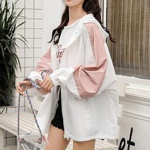 따봉오빠 여성용 컬러 포인트 레터링 스포츠 바람막이 JNH1202