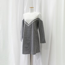 꽃무늬 펀칭 레이스 임부복 원피스