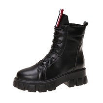 여성용 데일리 통굽 워커 기모안감