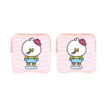 병아리는 삐약삐약 간편 사각 생리대 위생 파우치 2p