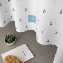 오엔디자인 원세븐나인 패브릭 샤워커튼 리틀튤립, 1개, 멀티(혼합)컬러