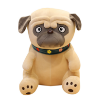 해솔 퍼그 불독 강아지 동물 캐릭터 인형, 브라운, 55cm