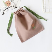 블로썸 꽃 한 송이 파스텔 복조리 파우치 팡크
