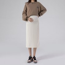 에이홉 임산부 스플릿 미디 스커트