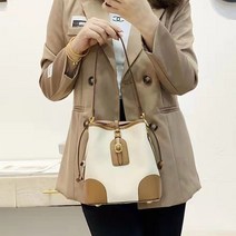 끄레앙 여성용 가죽 버킷백 크로스 겸용 숄더백 L6630