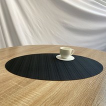 PVC 컬러 원형 테이블 매트 2p, TYPE 14, 45 x 32 cm