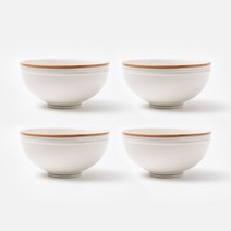 쓰임 레트로 라인 대접, 빈티지블루, 4개