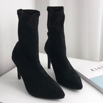 슈아 여성용 삭스 스판 힐 앵클부츠 9cm 1747