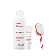 닥터포헤어 폴리젠 플러스 샴푸 500ml + 샴푸 70ml + 두피 클렌징 브러쉬 세트, 1세트