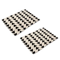 더플로우 모노톤 감각적인 레터링 린넨면 플레이스 매트 2p, 04, 42 x 32 cm