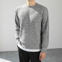 맨타임 SPZ 매력적인 소프트 트임 무지 맨투맨