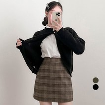 밀키버터 여성용 쓰리버튼 볼레로 니트 가디건