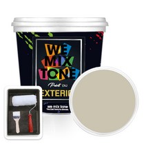 WEMIXTONE 외부용 EXTERIOR 페인트 3L + 붓 + 로울러 + 트레이 세트, WMT0177P01(페인트)