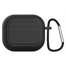 모먼트 애플 에어팟 3세대 실리콘 스퀘어 무선 이어폰 케이스, 블랙, A3SSC-BK