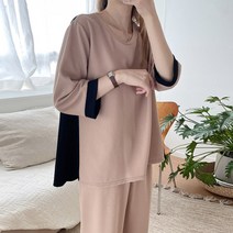 보리맘 세리 배색 원마일 임부복 웨어 세트 a420