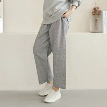 비나인 여성용 슈테른 스트라이프 린넨 밴딩 팬츠