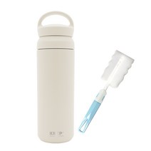KEEP 이지 핸들 텀블러 500ml + 텀블러 세척솔 세트, 크림