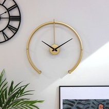 레벤데코 북유럽 모던 뉴몽틀 무소음 벽시계 40cm, 골드(40cm)
