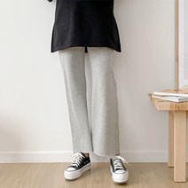 여성용 기모 나팔 와이드 팬츠 홈웨어 바지