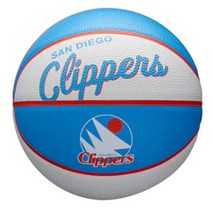 윌슨 NBA RETRO 미니 농구공 로스앤젤레스 클리퍼스, WTB3200XBLAC