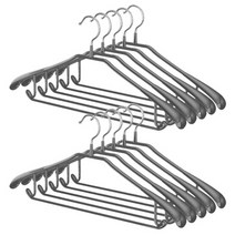 살림의기술 미끄럼방지 코팅 정장 옷걸이, 그레이, 10개