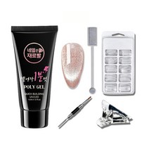 캣아이 폴리젤 15ml + 골드 일반팁 + 브러쉬 랜덤발송 세트, 골드 일반팁 세트, 1세트
