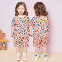 몰리멜리 아동용 뉴알록 치타 반팔 상하복 세트