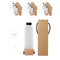 사각 더치 페트 용기 500 + 블랙 캡 + 박스 + N4S 스티커 세트, 10세트