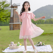 오렌지다몸 여아용 토끼 앞카라 반팔 원피스
