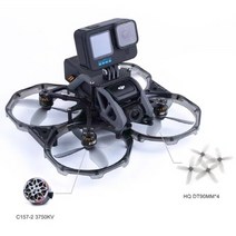 djiavata 호환 AXISFLYING AVATA-FPV 드론 씨네후프 프레임 키트 3.5 인치 업그레이드 지원 DJI O3 C157, 02 AVATA FRAME-C157 V2