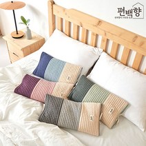 편백향 마카롱누빔끈 편백베개 국내산 편백큐브칩 꿀잠 경추베게, 편백향 마카롱누빔끈 베개 - 그린