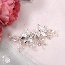 90번 한복머리띠 다진주 호박머리띠 머리핀 아동 여아 유아 공주 한복 웨딩 베일 한복머리장식 배씨댕기 배씨머리띠