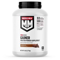 머슬밀크 프로시리즈 게이너 프로틴 파우더 초콜릿 초코 단백질 헬스 보충제 2.27kg Muscle Milk Gainer Protein Powder Chocolate, 1개